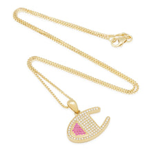 Load image into Gallery viewer, 14K Solid Gold And Diamond Champion Heritage Necklace