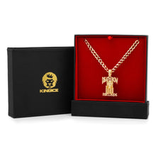 Load image into Gallery viewer, 14K Solid Gold And Diamond King Ice x Death Row Logo Necklace