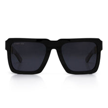 Load image into Gallery viewer, Greek Key Shades with Glossy Black Frame