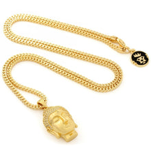 Load image into Gallery viewer, 14K Gold Polished Mini Buddha Necklace
