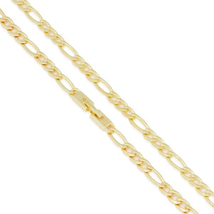 5mm 14K Gold Figaro Choker Set