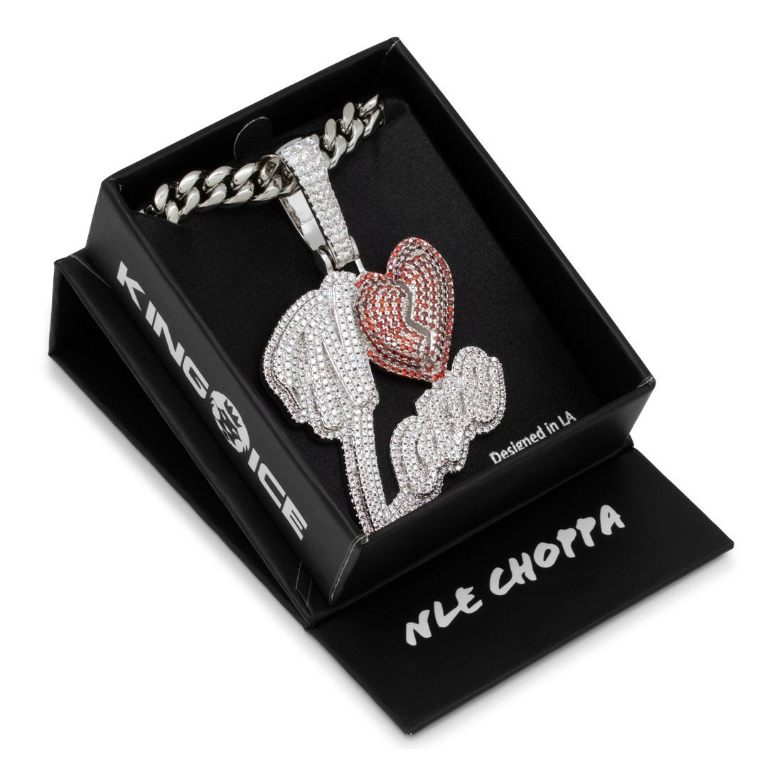 NLE Choppa x King Ice - Red No Love Necklace – merlettenyc563.com