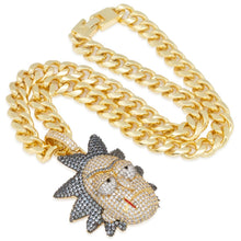 Load image into Gallery viewer, Rick and Morty x King Ice - Evil Rick Necklace
