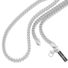 Load image into Gallery viewer, 4mm White Gold Stainless Steel Franco Choker Set
