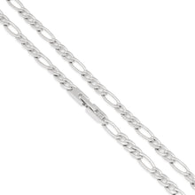 Load image into Gallery viewer, 5mm White Gold Figaro Choker Set
